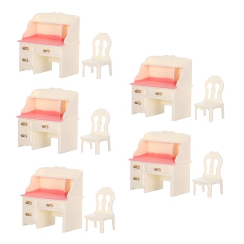 Abaodam 5 Sätze Miniatur Puppenhaus Möbelset Miniatur Bürostuhl und Schreibtisch Kindersicheres Kunststoff Glatten Kanten Spielhaus Dekorationszubehör für Rollenspiele und Lernaktivitäten Abaodam 5 Sätze Miniatur Puppenhaus Möbelset Miniatur Bürostuhl und Schreibtisch Kindersicheres Kunststoff Glatten Kanten Spielhaus Dekorationszubehör für Rollenspiele und Lernaktivitäten von Abaodam