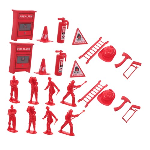 Abaodam 5 Sätze Teiliges Feuerwehr-spielset für Puppenhaus Robustes Kunststoff-feuerwehrmann-zubehör Mini-feuerlöscher Fördert Kreatives Rollenspiel Teamwork und Soziale Fähigkeiten bei von Abaodam