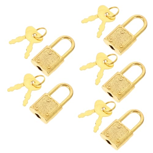 Abaodam 5 Sets antike Schatztruhenschlösser mit Schlüsseln, Vintage-Stil, Vorhängeschlösser für Kisten, Sicherheit, dekorative Schlösser für Schränke und Schatztruhen Abaodam 5 Sets antike Schatztruhenschlösser mit Schlüsseln, Vintage-Stil, Vorhängeschlösser für Kisten, Sicherheit, dekorative Schlösser für Schränke und Schatztruhen von Abaodam
