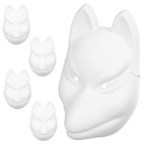 Abaodam 5 Stück Diy Fuchsmaske aus Papier Unvollendete Tiermaske für Halloween Karneval und Bastelprojekte für Kreative Feiern Abaodam 5 Stück Diy Fuchsmaske aus Papier Unvollendete Tiermaske für Halloween Karneval und Bastelprojekte für Kreative Feiern von Abaodam