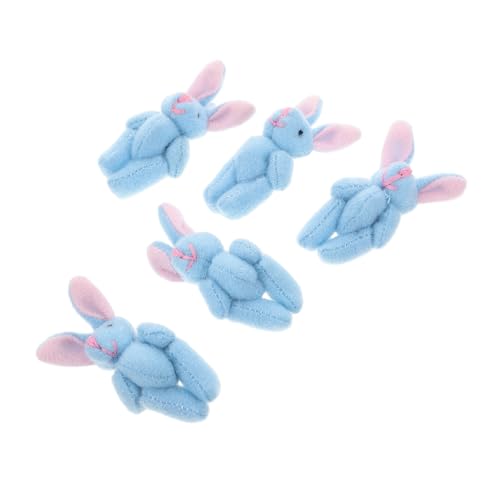 Abaodam Plüsch 5 Stücke Mini Stofftier Spielzeug Ostern Bunny Decor Geburtstag Kuchen Topper Bunny von Abaodam