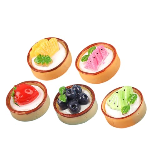 Abaodam 5 Stück Künstliche Kuchenmodelle Teilig Realistische Cupcake Deko aus Resin Filigrane Mini Kuchen für Fotorequisiten DIY Basteln Laden und Wohnraumdekoration von Abaodam