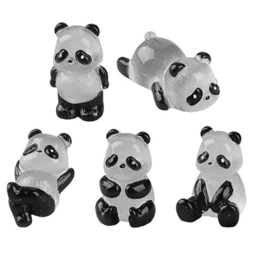 Abaodam 5 Stück Leuchtende Mini Panda Figuren aus Harz Dekorative Tierfiguren für Mikro Landschaften und Bonsai für Garten und DIY Projekte Abaodam 5 Stück Leuchtende Mini Panda Figuren aus Harz Dekorative Tierfiguren für Mikro Landschaften und Bonsai für Garten und DIY Projekte von Abaodam
