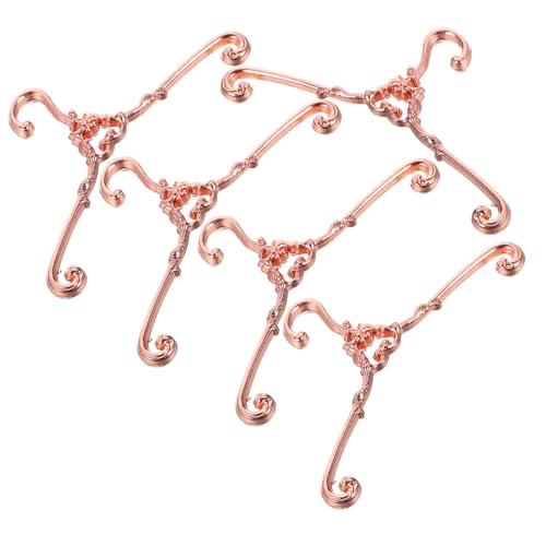 Abaodam 5 Stück Miniatur Puppenkleiderbügel aus Metall Stabile und Rostfreie Mini Hänger für Puppenschrank Geeignet für Puppenhaus Kleidung Praktisches und Langlebiges Design von Abaodam