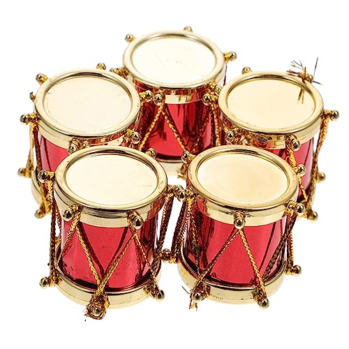 Abaodam 5 Stück Miniatur Schlagzeug Set Teiliges Puppenhaus Zubehör Realistisches Drum Modell für Mini Haus Dekoration Hübsches Mini Haus Ornament für Schlafzimmer und Ankleidezimmer von Abaodam