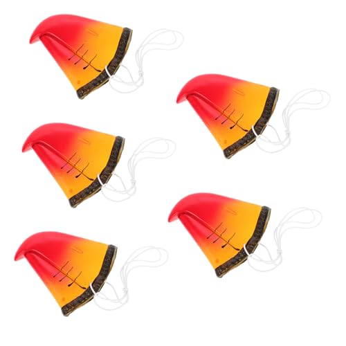 Abaodam 5 Stück Papageien-Nasenstütze Neuheit Halloween-Kostüm Abschlussball Maske Schnabelnase Schreimaske Rächer halloween masken halloweenmaske Partygeschenk Simulation Tiernase Vinyl von Abaodam