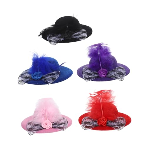 Abaodam 5 Stück Puppen Dekohut Miniatur Spielzeughüte Puppen Zylinder Anziehhüte Kleine Hüte Zum Basteln Mini Hüte In Großen Mengen von Abaodam