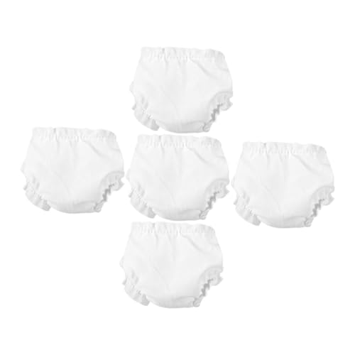 Abaodam 5 Stück Puppenkleidung für kinderspielzeug Weiße Puppenunterwäsche Puppenwaschbar Puppentuch weiße Puppenwindeln Unterhose für Babypuppen Puppe kostüm Stoff Abaodam 5 Stück Puppenkleidung für kinderspielzeug Weiße Puppenunterwäsche Puppenwaschbar Puppentuch weiße Puppenwindeln Unterhose für Babypuppen Puppe kostüm Stoff von Abaodam
