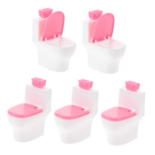 Abaodam 5 Stück Miniatur-toiletten Für Puppenhaus Kunststoff Babypuppen-töpfchen Spielzeug Puppenhaus-Dekoration Zubehör Winzige Badezimmermöbel Für Jungen Und Mädchen von Abaodam