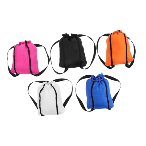 Abaodam 5 Stück Rucksack Puppentasche Puppe Kordelzug Tasche für Brettspiele Spielzeugspeicherbeutel Babytaschen für Mädchen Spielzeugtasche für Spielzeuggepäck Kindertasche Stoff von Abaodam