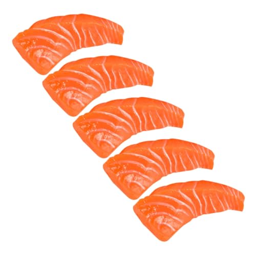 Abaodam Realistische Gefälschte Lachsscheiben Künstliches Fischmodell Dekoration Für Die Küche 5 Stück Abaodam Realistische Gefälschte Lachsscheiben Künstliches Fischmodell Dekoration Für Die Küche 5 Stück von Abaodam