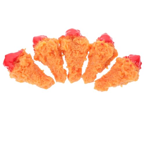 Abaodam 5 Stück Simulation von Hühnerbeinen küchendekoration Kitchen Decoration bastelzeug realistische Hühnerbeine simuliertes Essensdekor entzückender Hühnerkeulen Hühnerbeine Modell PVC von Abaodam
