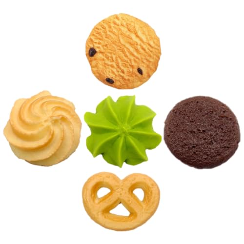 Abaodam 5 Stück Simulierte Cookies plätzchen dekorieren Hausdekoration Kunstkeks -Lernspielzeug Cupcake- künstlich gefälscht Backen Simulationskeks simuliertes Keksdekor PVC von Abaodam