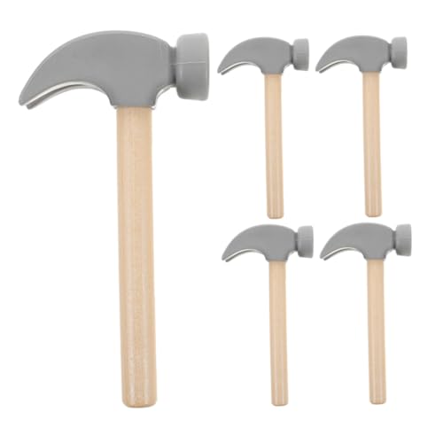 Abaodam 5 Stück Teiliges Holzspielzeug Hammer für Leichtes Sicheres Lernspielzeug mit Robustem Material Fördert Feinmotorik und Handkoordination für Geburtstagsfeiern und Reisespaß von Abaodam