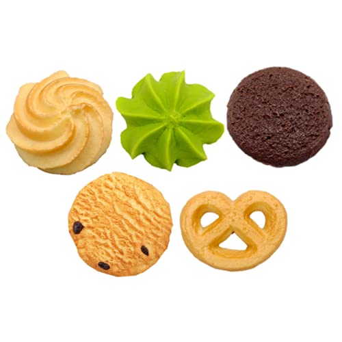 Abaodam 5 Stück Teiliges Keksmodelle Realistische Fake Cookies zur Dekoration Fotografie Requisiten für Bäckerei Küche und Kindergarten von Abaodam