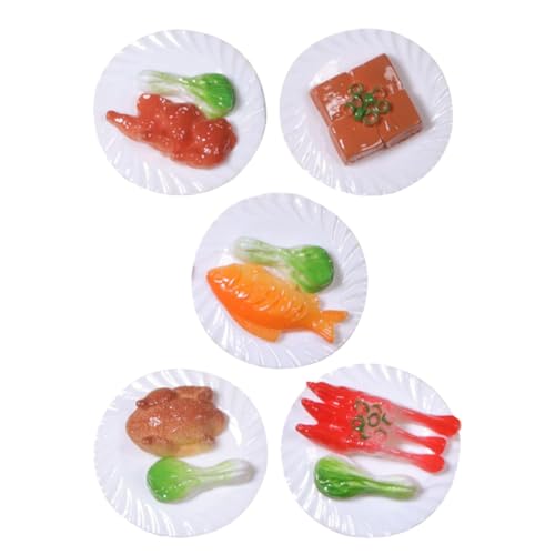 Abaodam 5 Stück Teiliges Künstliche Lebensmittelmodelle Chinesische Küche Miniatur Deko für Fotografie und Spiel Realistische Faux Food Requisiten Hausdekoration Abaodam 5 Stück Teiliges Künstliche Lebensmittelmodelle Chinesische Küche Miniatur Deko für Fotografie und Spiel Realistische Faux Food Requisiten Hausdekoration von Abaodam