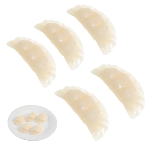 Abaodam 5 Stück Teiliges Lebensnahe Dumpling Modelle aus PVC Realistische Deko für Fotografie und Gastronomie für Haushaltsdekoration von Abaodam