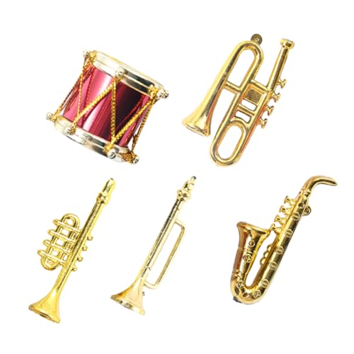 Abaodam 5 Stück Teiliges Mini Musikinstrumenten Set aus Robustem Bunte Miniatur Gitarre Trompete Saxophon für Puppenhaus Deko Kindgerechtes mit Detailgetreuem Design Abaodam 5 Stück Teiliges Mini Musikinstrumenten Set aus Robustem Bunte Miniatur Gitarre Trompete Saxophon für Puppenhaus Deko Kindgerechtes mit Detailgetreuem Design von Abaodam