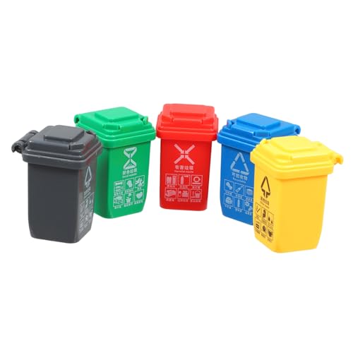 Abaodam 5 Stück Teiliges Miniatur Mülltonnen für Puppenhaus Pädagogisches Mülltrennungsspielzeug Langlebig und Robust für Interaktives Lernen und Filmszenen Abaodam 5 Stück Teiliges Miniatur Mülltonnen für Puppenhaus Pädagogisches Mülltrennungsspielzeug Langlebig und Robust für Interaktives Lernen und Filmszenen von Abaodam