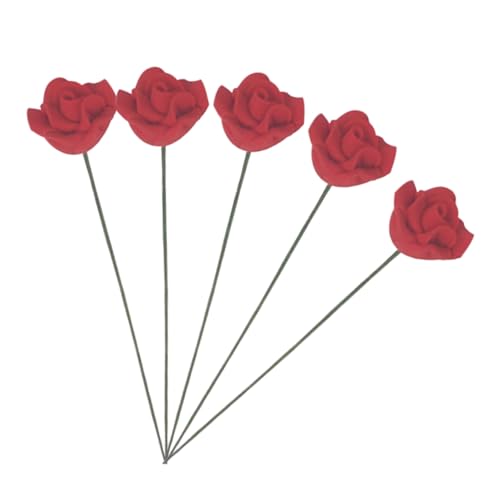 Abaodam 5 Stück Teiliges Miniatur Rosenblüten für Puppenhaus Dekoration für für DIY Projekte und Mini von Abaodam