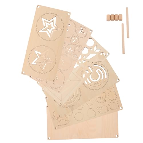 Abaodam 5 Stück Teiliges Montessori Holz-malvorlagen Handgefertigtem Labyrinthspiel Sicher Abgerundete Kanten Multifunktionales Motorik Koordinationstraining für Kleinkinder Abaodam 5 Stück Teiliges Montessori Holz-malvorlagen Handgefertigtem Labyrinthspiel Sicher Abgerundete Kanten Multifunktionales Motorik Koordinationstraining für Kleinkinder von Abaodam