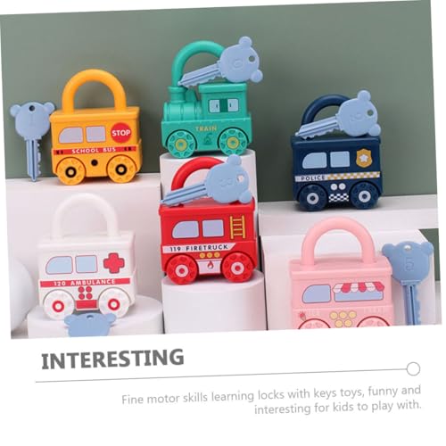 Abaodam 5 Stück Teiliges Montessori Lernspielzeug Schlüssel und Schloss Motorikspielzeug Ab Jahren Kindersicheres Kunststoff Auto für Vorschulkinder Abaodam 5 Stück Teiliges Montessori Lernspielzeug Schlüssel und Schloss Motorikspielzeug Ab Jahren Kindersicheres Kunststoff Auto für Vorschulkinder von Abaodam