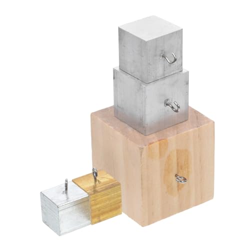Abaodam 5 Stück Teiliges Multifunktionales Dichtewürfel Set mit Aufhängung für Wissenschaftliche Experimente und Bildungsdemonstrationen aus Kupfer Aluminium und Holz von Abaodam