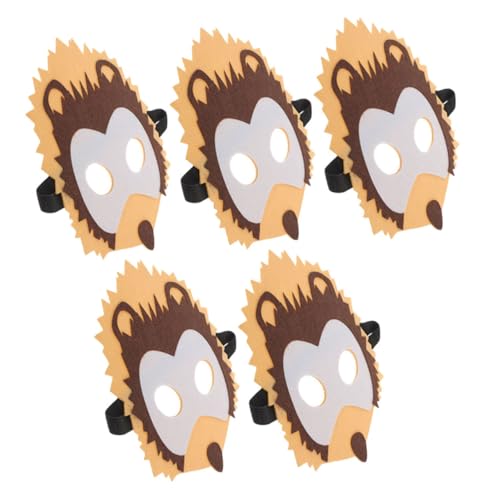 Abaodam 5 Stück Teiliges Niedliche Tiermasken aus Vliesstoff Bunte und Halloween Masken für Leichte Bequeme Cosplay Masken für Kostümpartys und Bühnenauftritte von Abaodam
