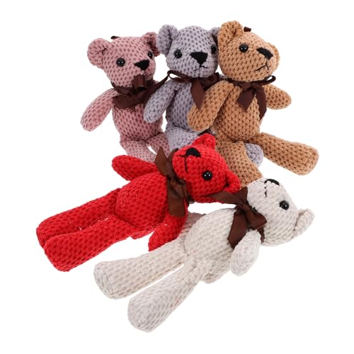 Abaodam 5 Stück Teiliges Plüschbär Kreative Kuscheltiere und Niedliche Deko für Sofa Bett und Kinderzimmer für Babyparty und Geburtstage von Abaodam