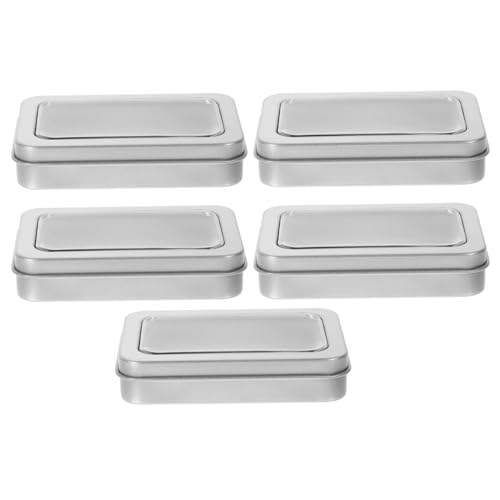 Abaodam 5 Stück Kartenaufbewahrungsbox für Sammelkarten Rechteckige Metallbox Spielkarten Organizer Robuste Aufbewahrung für Kunsthandwerk Münzen und Schmuck Abaodam 5 Stück Kartenaufbewahrungsbox für Sammelkarten Rechteckige Metallbox Spielkarten Organizer Robuste Aufbewahrung für Kunsthandwerk Münzen und Schmuck von Abaodam