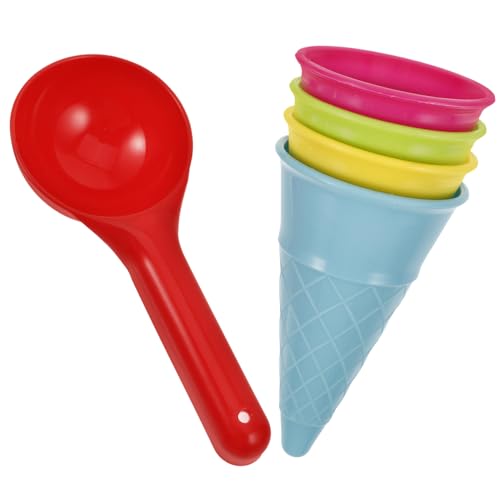 Abaodam 5 Stück Teiliges Strandspielzeug für Bunte Eiscreme Eistüten mit Schaufel Leicht zu Greifen Motorische Fähigkeiten Fördernd Robustes Kunststoffspielzeug für Strand Abaodam 5 Stück Teiliges Strandspielzeug für Bunte Eiscreme Eistüten mit Schaufel Leicht zu Greifen Motorische Fähigkeiten Fördernd Robustes Kunststoffspielzeug für Strand von Abaodam
