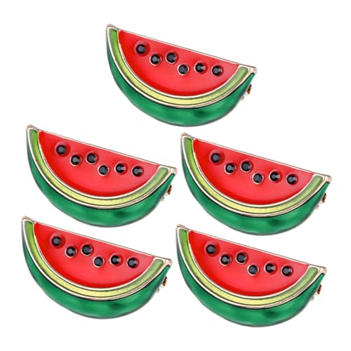 Abaodam 5 Stück Wassermelonen-pin, Legierung, Fruchtförmig, Cartoon-brosche, Anstecknadel von Abaodam
