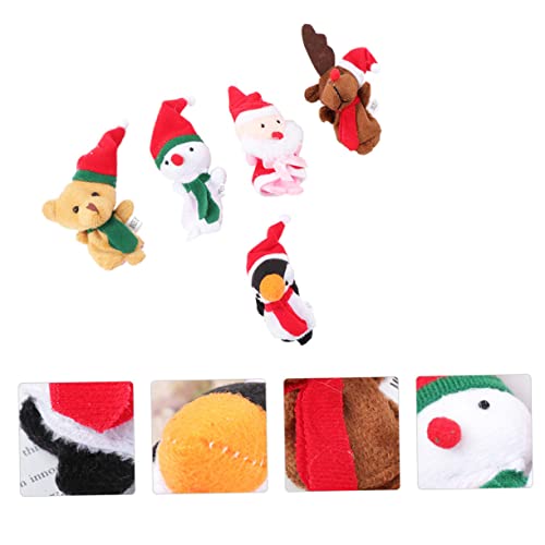 Abaodam 5 Stück Weihnachts-Cartoon-Finger Puppen Cartoon-fingerpuppe Weihnachtliches Fingerspielzeug Fingerpuppen Fingerpuppe Für Cartoon-fingerspielzeug Plüsch von Abaodam