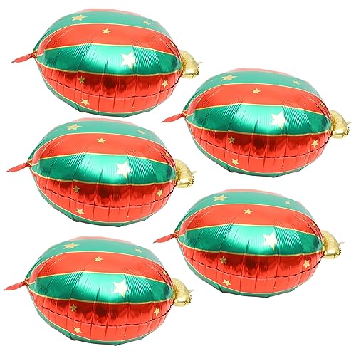 Abaodam 5 Stück Weihnachtsballondekoration Aufblasgerät Dekorativer Partyballon Partyzubehör Folienballon Dekorativer Weihnachtsballon Party-layout-ballon Neuheitsballon Aluminiumfolie Abaodam 5 Stück Weihnachtsballondekoration Aufblasgerät Dekorativer Partyballon Partyzubehör Folienballon Dekorativer Weihnachtsballon Party-layout-ballon Neuheitsballon Aluminiumfolie von Abaodam