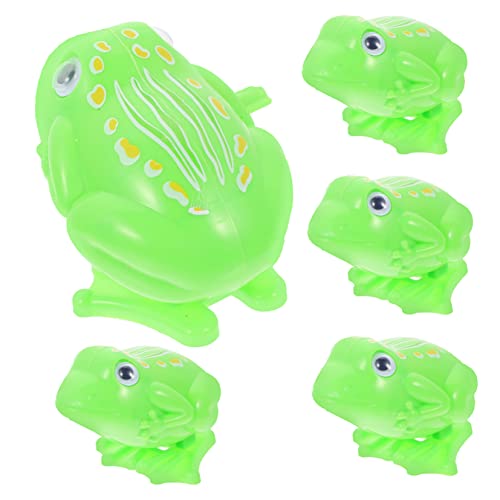 Abaodam 5 Stück Wind Up Frosch Lustige Aufziehspielzeuge für Fördert Frühes Lernen und Tiererkennung Partys und Dekoration Mechanisches für Kleine Hände von Abaodam