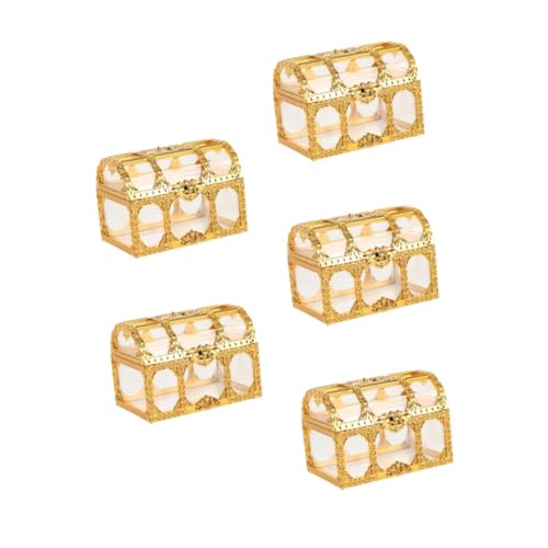 Abaodam 5 Stücke Boxen Schatz Box Candy Box Kunststoff Goldene Abaodam 5 Stücke Boxen Schatz Box Candy Box Kunststoff Goldene von Abaodam