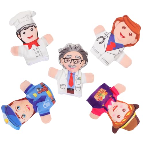 Abaodam Niedliches Fingerpuppen-Set 5-teiliges Beschäftigungspuppen-Set Kinderspielzeug Dehnbare Handpuppen Zum Geschichtenerzählen Eltern- -interaktion von Abaodam
