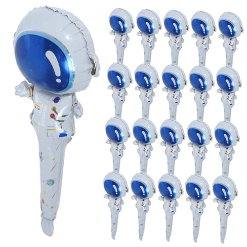 Abaodam 50 Stück Astronautenballon Helium Ballonpumpe Pastell Ballonbogen Set Leuchtende Aufblasbare Stäbe Ballongirlande Set Blasen Aluminiumfolie von Abaodam