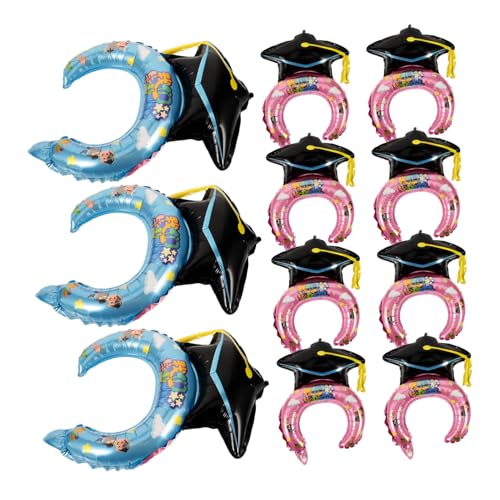 Abaodam 50 Stück Aufblasbare Abschluss-party Haarreifen aus Aluminiumfolie Cartoon-motiv Blau- Leicht Stabil Dekorative Kopfbänder für Schulabschlussfeiern und Fotorequisiten Abaodam 50 Stück Aufblasbare Abschluss-party Haarreifen aus Aluminiumfolie Cartoon-motiv Blau- Leicht Stabil Dekorative Kopfbänder für Schulabschlussfeiern und Fotorequisiten von Abaodam