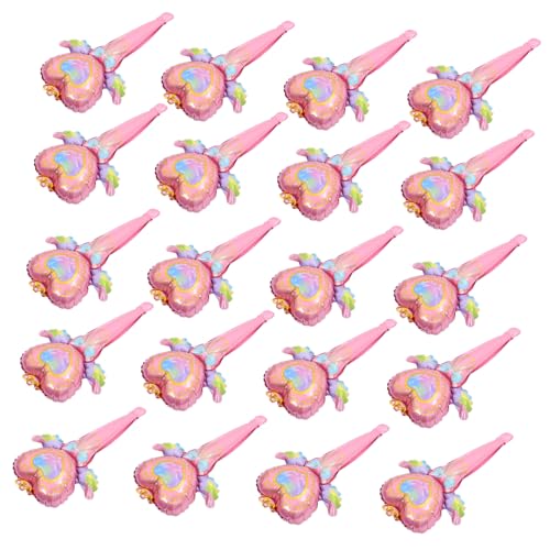 Abaodam 50 Stück Aufblasbarer Feenstab Dekorationen Party Geburtstag Feenfolienballon Abschlussball Ballonstäbchen Feenhafte Luftballons Ballonstütze Ballons Ornamente Rosa Aluminiumfolie von Abaodam