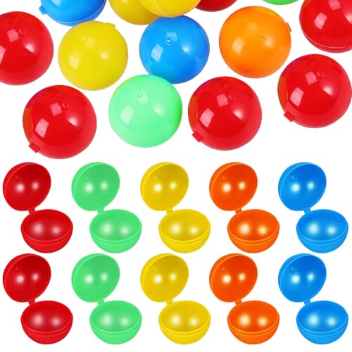 Abaodam 50 Stück Befüllbare Tombola Bälle Hohlkugeln für Partys Schulveranstaltungen und Firmenfeiern Robust Leicht für Gewinnspiele und Aktivitäten Bunten Farben Rot Gelb Grün Orange von Abaodam