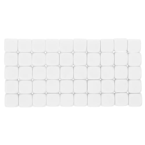Abaodam 50 Stück Blankowürfel Blanko Tischwürfel Standard Spielwürfel Miniaturwürfel Standard Gaming Würfel Sechsseitige Würfel In Großpackung Mathe Manipulative Benutzerdefinierte von Abaodam