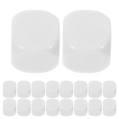 Abaodam 50 Stück Blankowürfel Standard Spielwürfel Standard Gaming Würfel Miniatur Würfel Blanko Tischwürfel Blanko Sechsseitige Würfel Tisch Gaming Würfel Bulk Tischwürfel Custom Würfel von Abaodam
