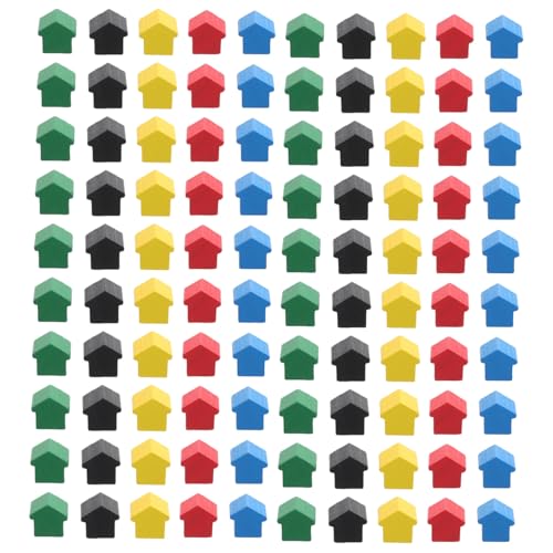 Abaodam 50 Stück Brettspiel Figuren Set aus Holz Teiliges Set in Farben für Schach Tischmarker und Bastelprojekte Interaktives für Kreative Strategien und Lernen von Abaodam