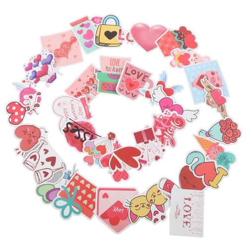 Abaodam 50 Stück Dekorative Aufkleber Zum Valentinstag Bunte Herzaufkleber Urlaubsaufkleber Für Valentinstagsaufkleber Für Wasserflaschen Valentinstagsaufkleber wasserdichte PVC Abaodam 50 Stück Dekorative Aufkleber Zum Valentinstag Bunte Herzaufkleber Urlaubsaufkleber Für Valentinstagsaufkleber Für Wasserflaschen Valentinstagsaufkleber wasserdichte PVC von Abaodam