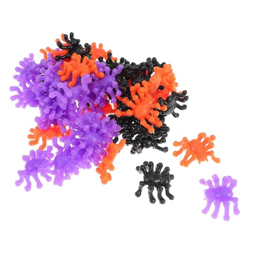 Abaodam 50 Stück Elastische Klebrige Requisiten TPR Weiche Wiederverwendbare Stressabbau Partyartikel Bunte Flexible Krabbelkugel für Glatte Oberflächen Lustiges für Erwachsene von Abaodam
