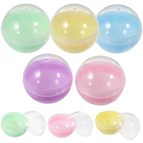 Abaodam 50 Stück Gacha Muschelspielzeug Befüllbare Runde Klaue Maschinenball Automatenkapselspielzeug -bingo-maschine Überraschung - Bälle Preisball-kapseln Packball Pp von Abaodam
