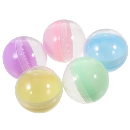 Abaodam 50 Stück Gacha Muschelspielzeug Kaugummiautomaten befüllbare Kugeln multifunktionaler leerer Ball Völkerball plastikball kunststoffball Kapselkugeln befüllbare Plastikbälle pp von Abaodam