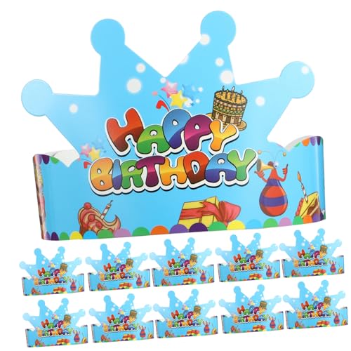 Abaodam 50 Stück Geburtstagskronenhut Partykegelhut Kappen Kronen zum Verzieren für caps für kindergeburtstag deko paper crown alles zum geburtstag hut Prinzkrone Papier von Abaodam