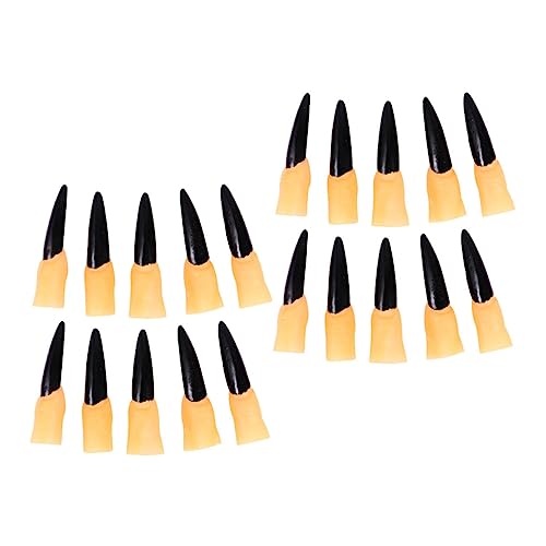 Abaodam Zombie-finger-requisiten 50 Stück Halloween-nägel Nägel Zum Aufdrücken Künstliche Finger Schwarz Für Horror-partys von Abaodam